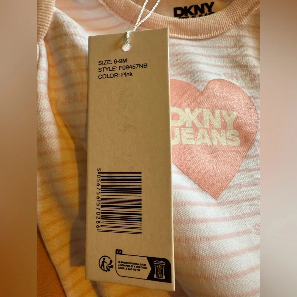 NWT Baby Girl 3‎ Pack Onsies DKNY Jeans 6-9 Mos